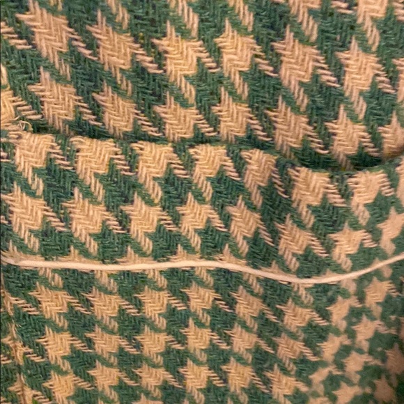 Anthropologie Green and White Houndstooth Blazer - Picture 4 of 7